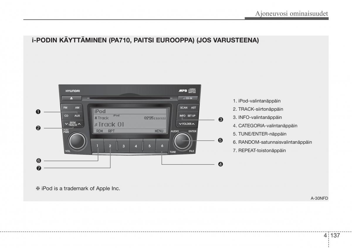 Hyundai Sonata NF V 5 omistajan kasikirja / page 216