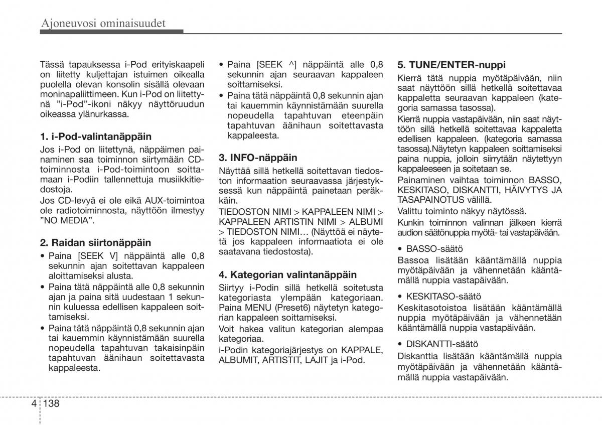 Hyundai Sonata NF V 5 omistajan kasikirja / page 217