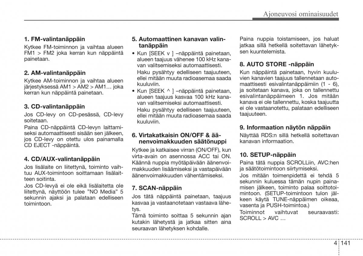 Hyundai Sonata NF V 5 omistajan kasikirja / page 220