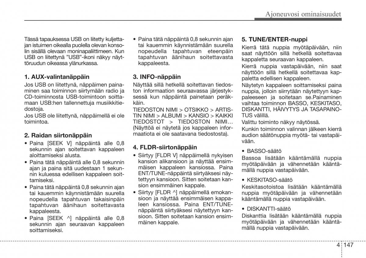 Hyundai Sonata NF V 5 omistajan kasikirja / page 226