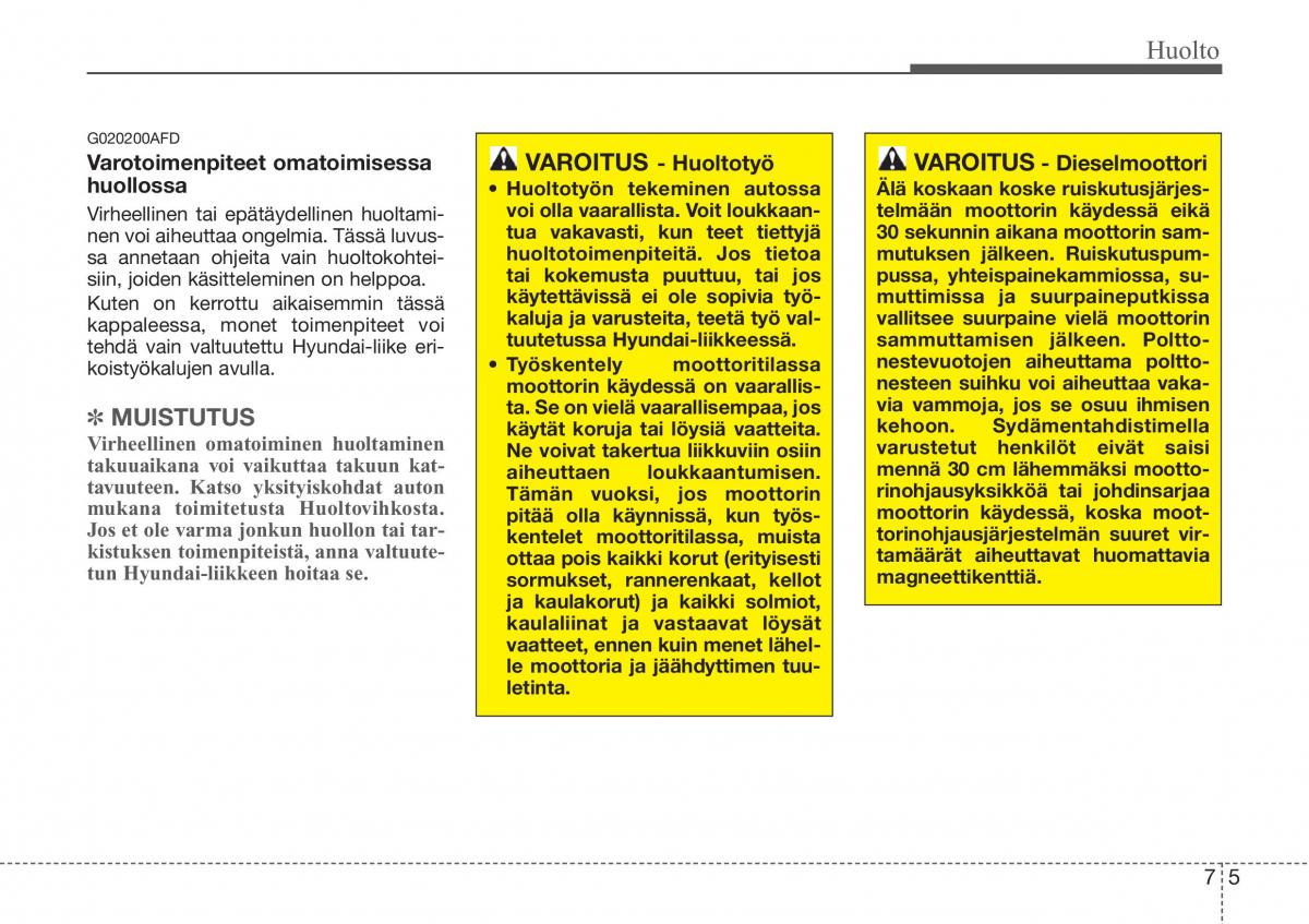 Hyundai Sonata NF V 5 omistajan kasikirja / page 306