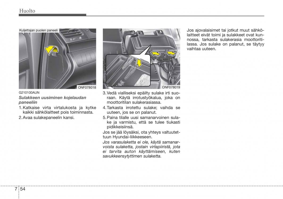 Hyundai Sonata NF V 5 omistajan kasikirja / page 355