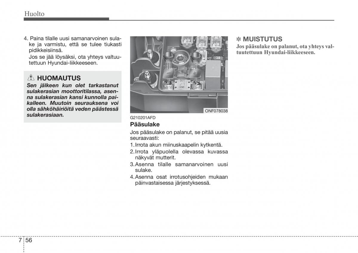 Hyundai Sonata NF V 5 omistajan kasikirja / page 357