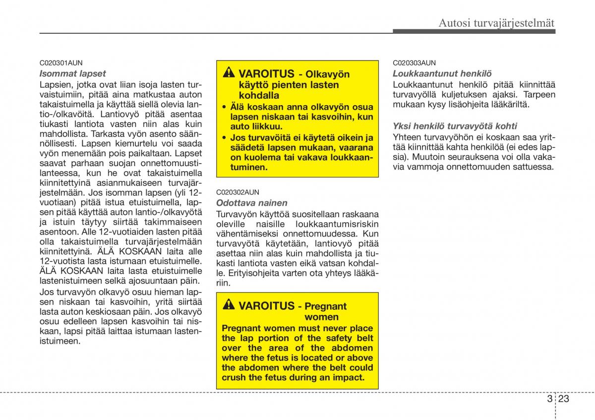 Hyundai Sonata NF V 5 omistajan kasikirja / page 44