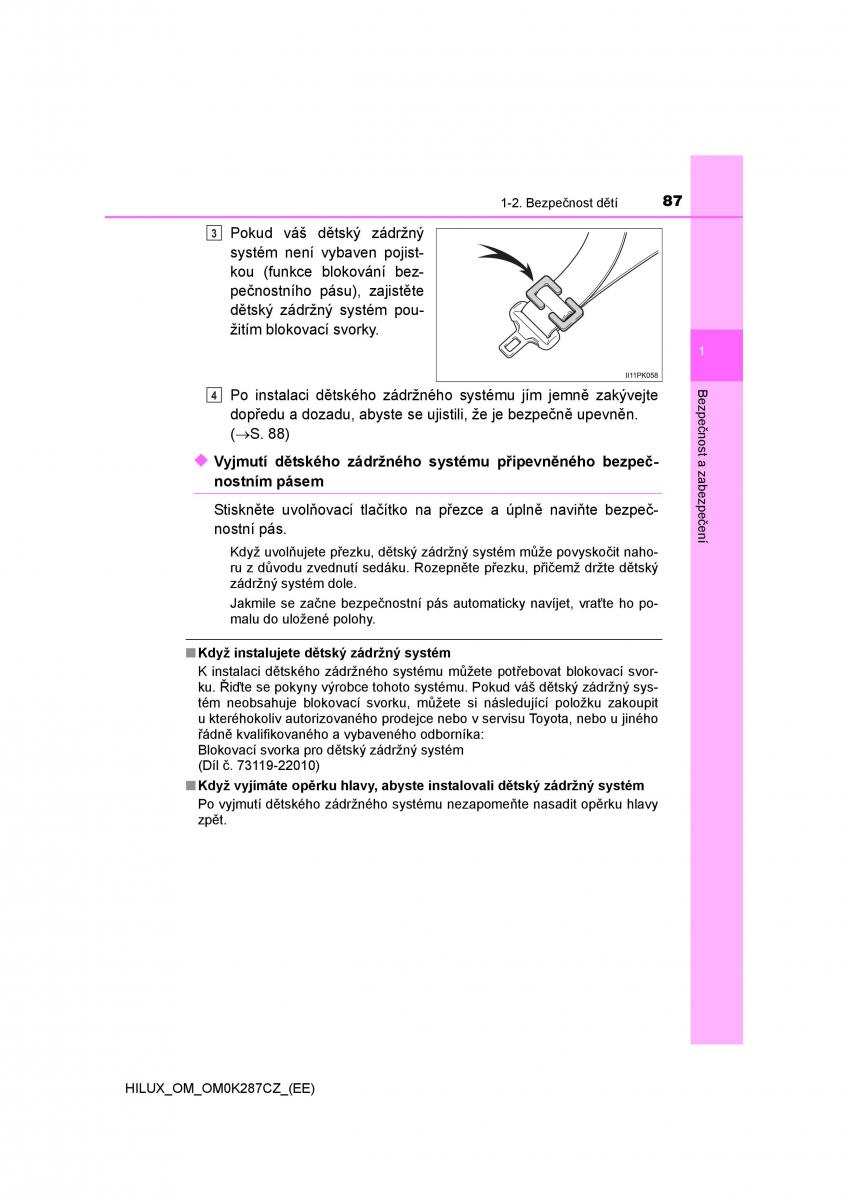 Toyota Hilux VIII 8 AN120 AN130 navod k obsludze / page 87