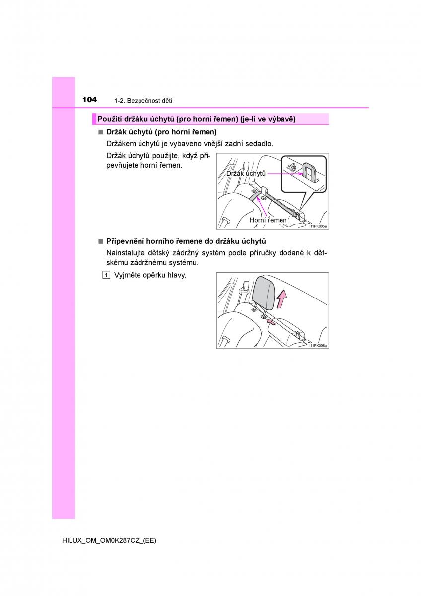 Toyota Hilux VIII 8 AN120 AN130 navod k obsludze / page 104