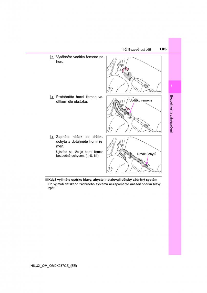 Toyota Hilux VIII 8 AN120 AN130 navod k obsludze / page 105