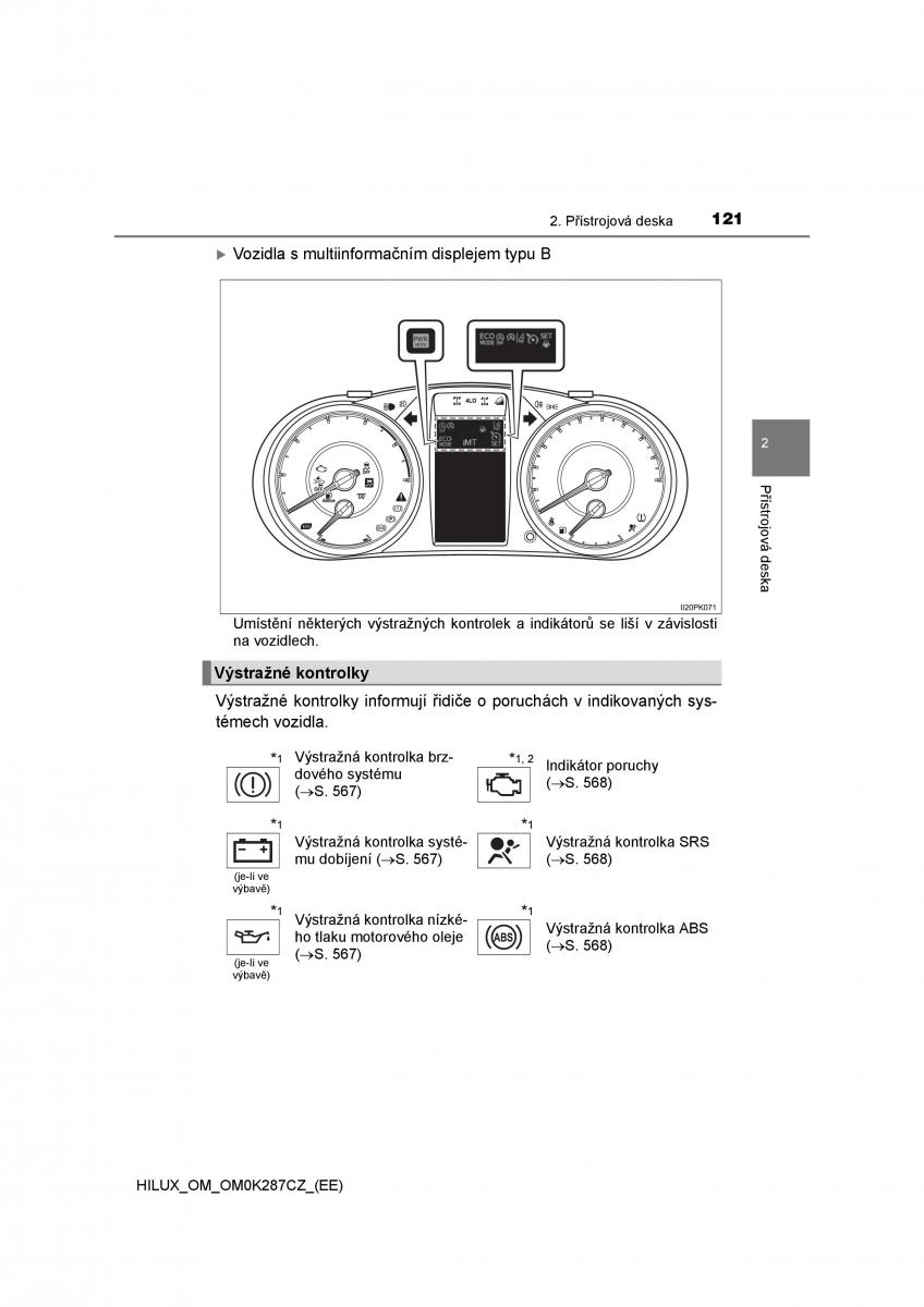 Toyota Hilux VIII 8 AN120 AN130 navod k obsludze / page 121