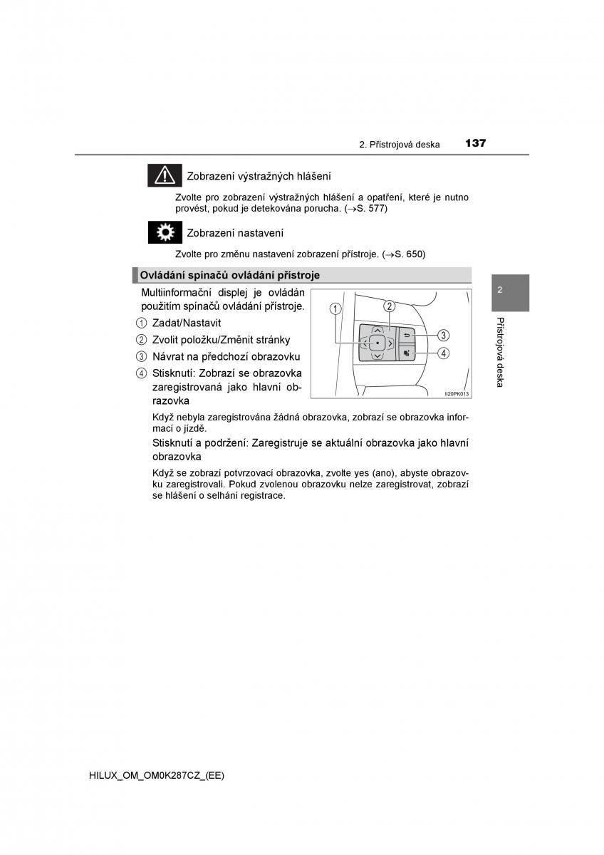 Toyota Hilux VIII 8 AN120 AN130 navod k obsludze / page 137