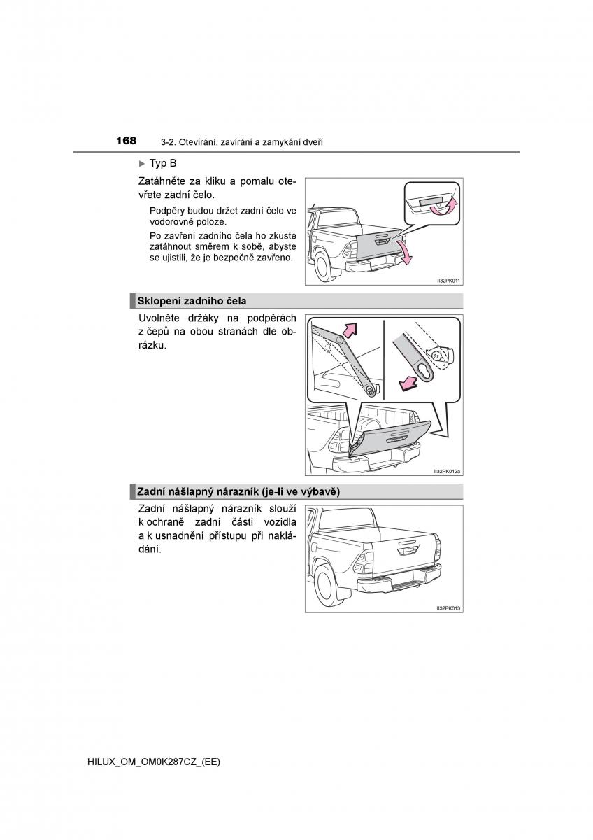 Toyota Hilux VIII 8 AN120 AN130 navod k obsludze / page 168