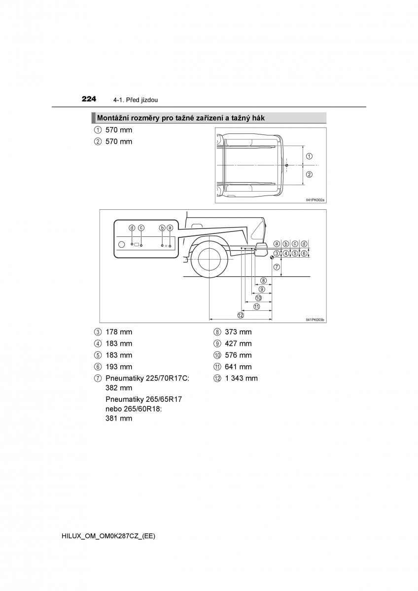 Toyota Hilux VIII 8 AN120 AN130 navod k obsludze / page 224