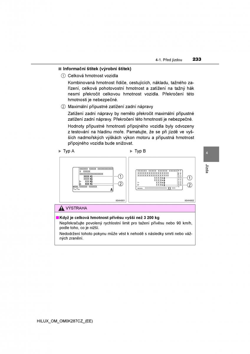 Toyota Hilux VIII 8 AN120 AN130 navod k obsludze / page 233