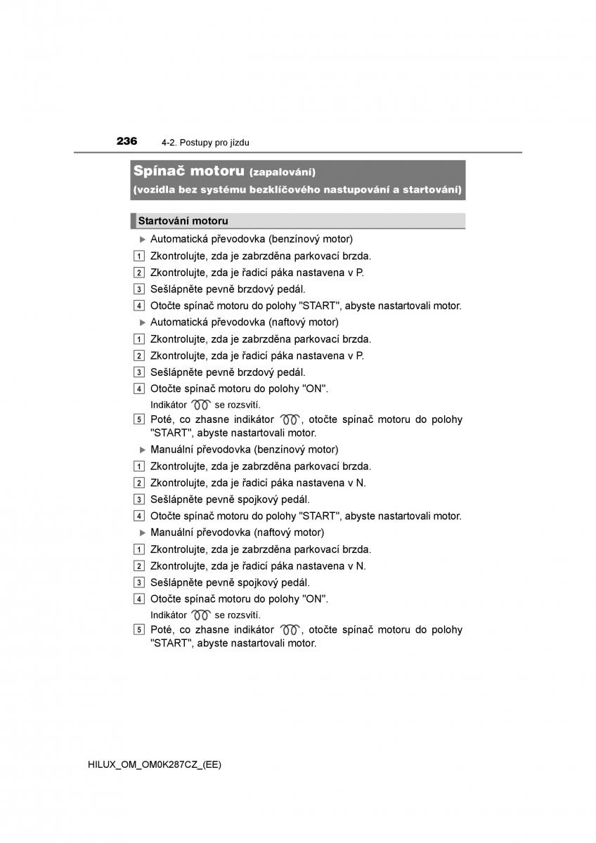 Toyota Hilux VIII 8 AN120 AN130 navod k obsludze / page 236