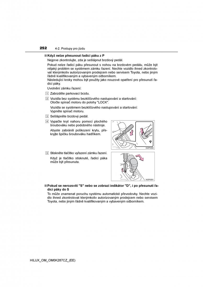 Toyota Hilux VIII 8 AN120 AN130 navod k obsludze / page 252