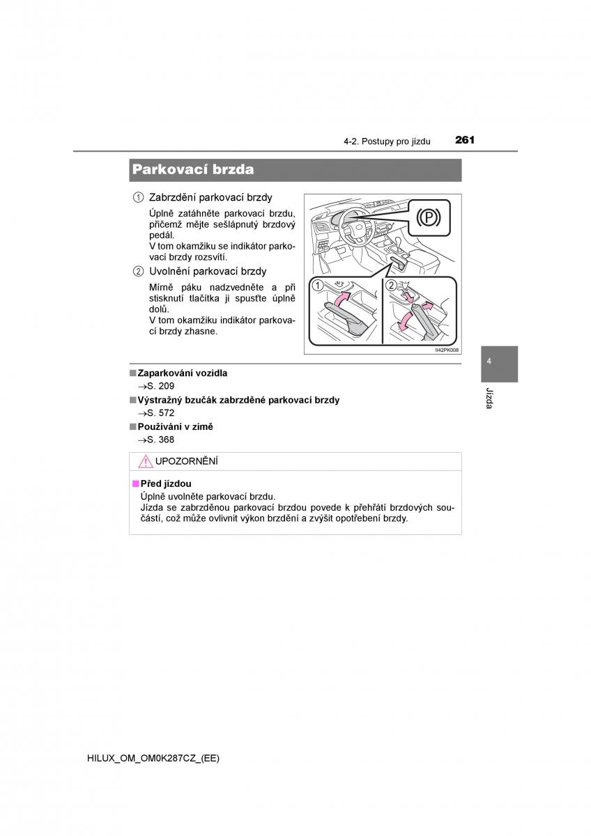 Toyota Hilux VIII 8 AN120 AN130 navod k obsludze / page 261