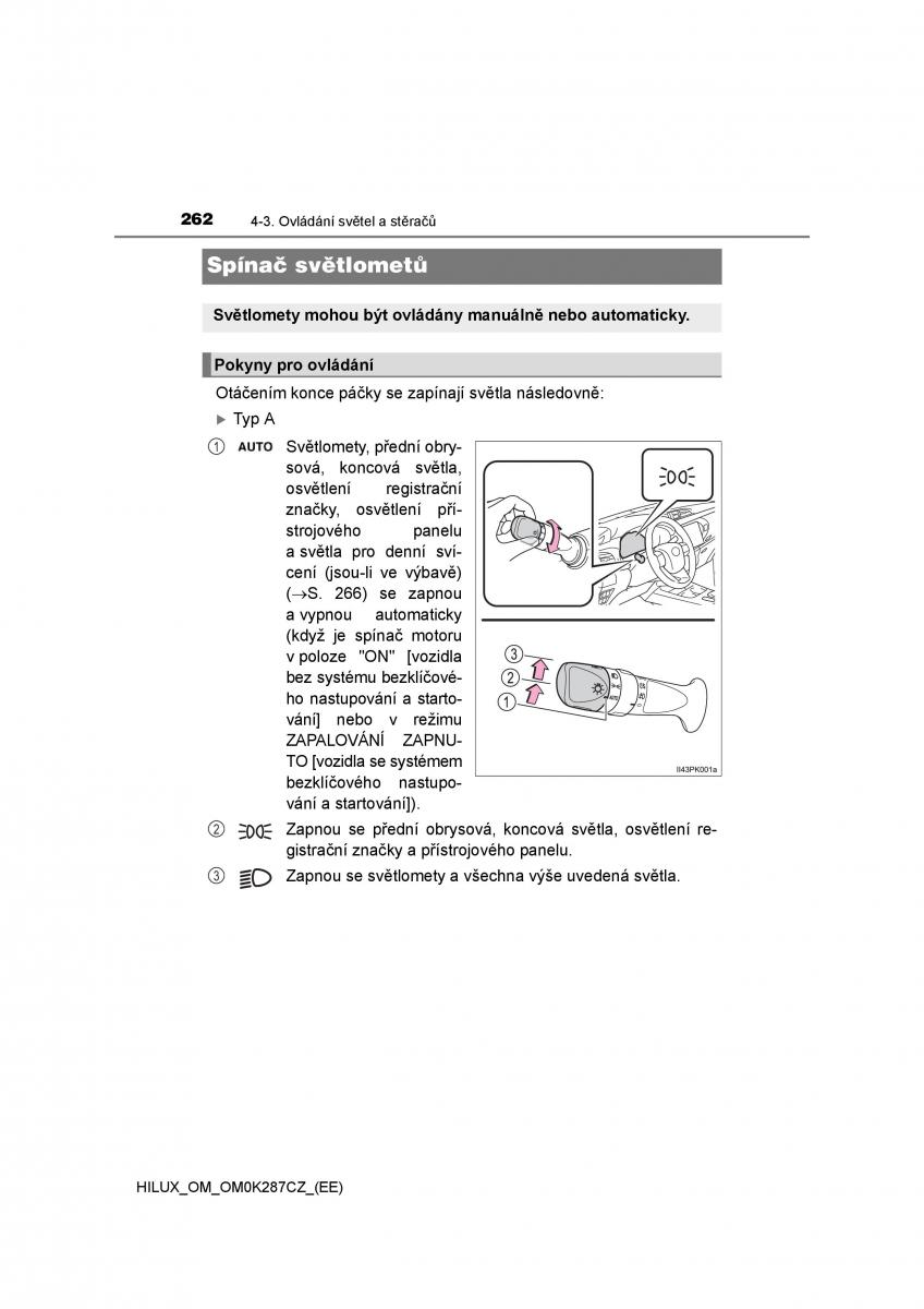 Toyota Hilux VIII 8 AN120 AN130 navod k obsludze / page 262