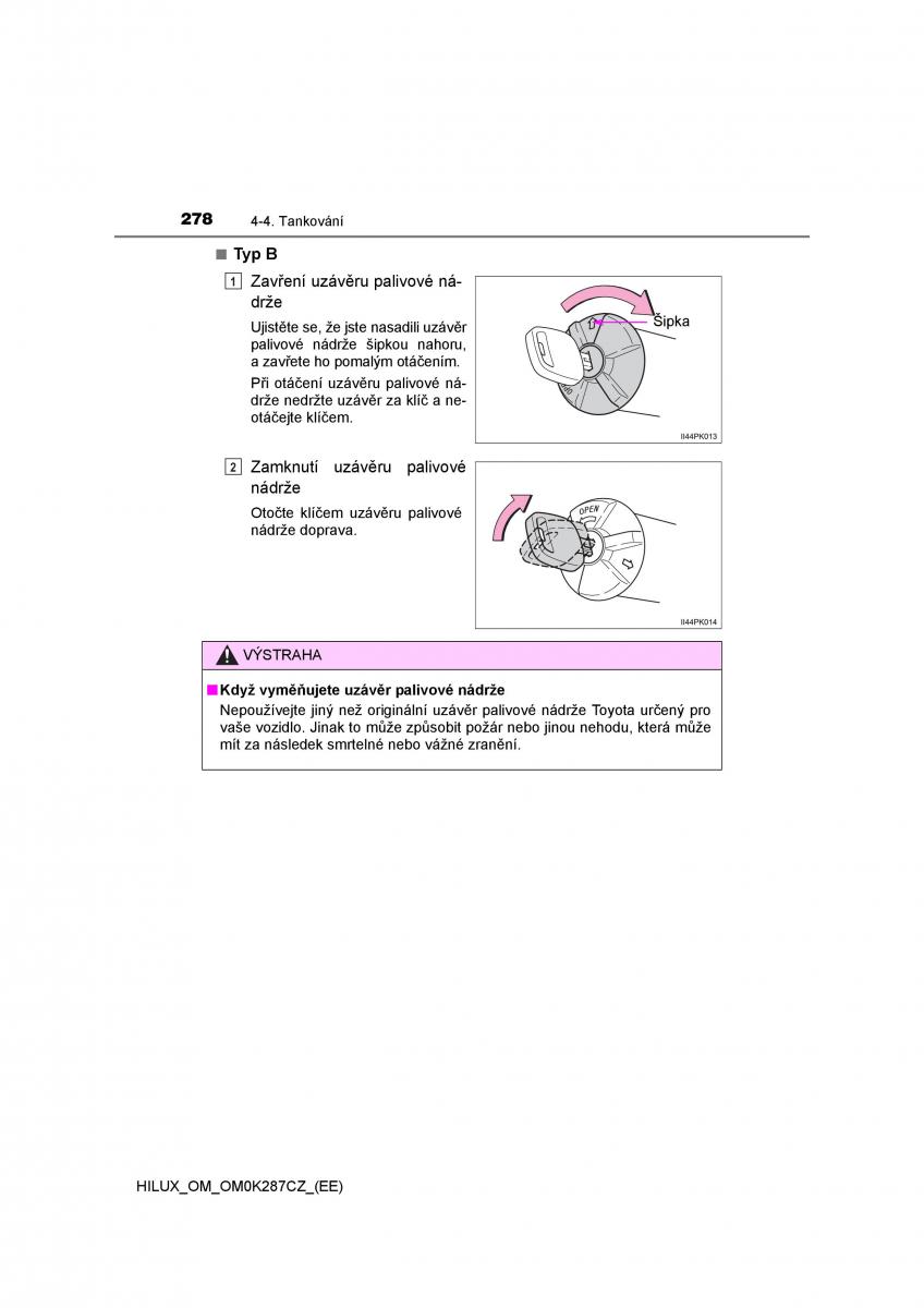 Toyota Hilux VIII 8 AN120 AN130 navod k obsludze / page 278