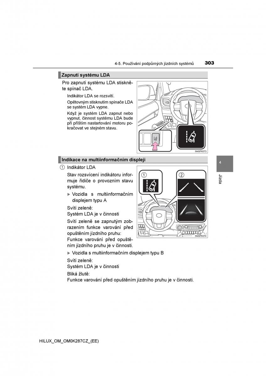 Toyota Hilux VIII 8 AN120 AN130 navod k obsludze / page 303