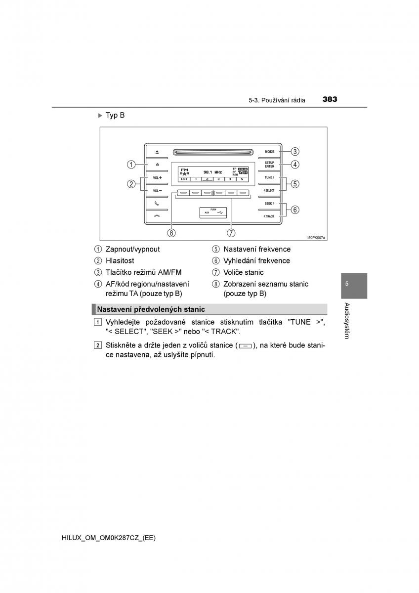 Toyota Hilux VIII 8 AN120 AN130 navod k obsludze / page 383