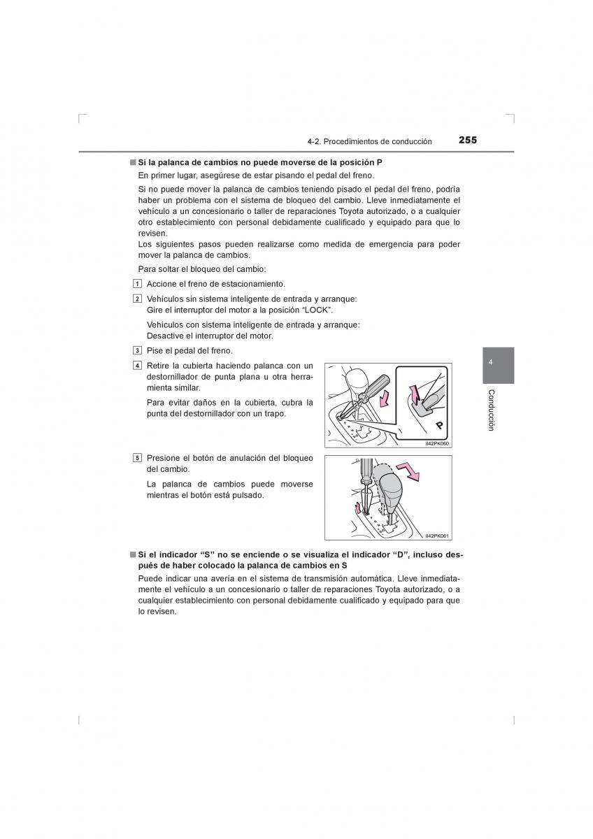 Toyota Hilux VIII 8 AN120 AN130 manual del propietario / page 255