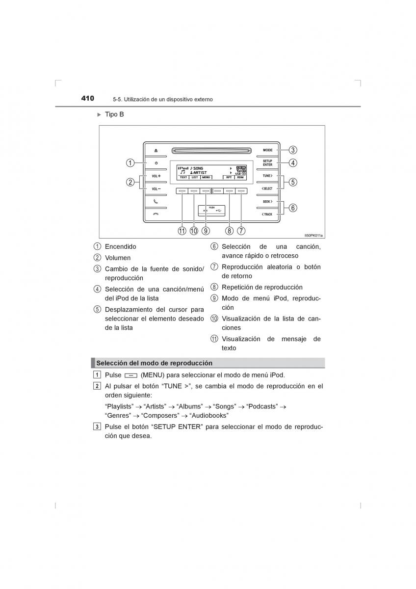 Toyota Hilux VIII 8 AN120 AN130 manual del propietario / page 410