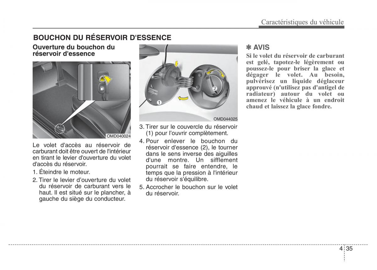 Hyundai Elantra V 5 i35 Avante MD manuel du proprietaire / page 125