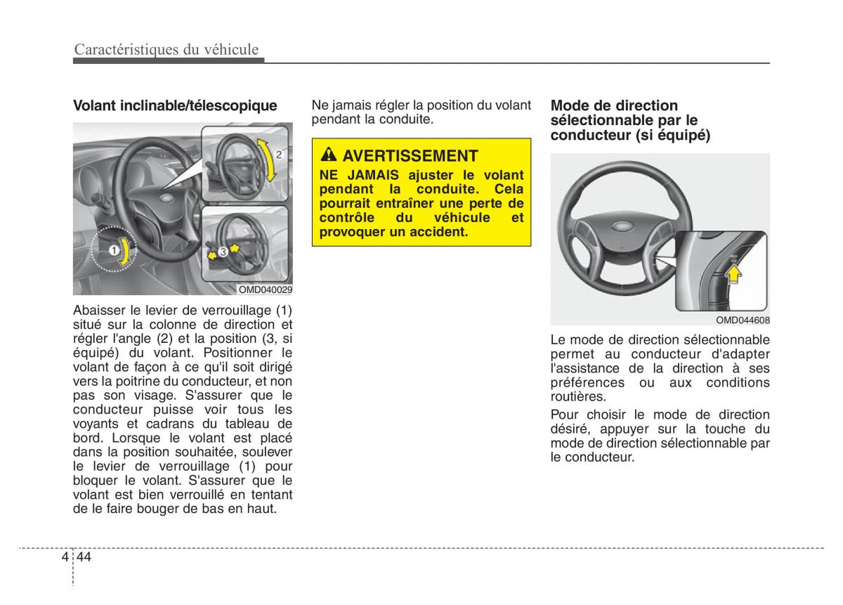 Hyundai Elantra V 5 i35 Avante MD manuel du proprietaire / page 134