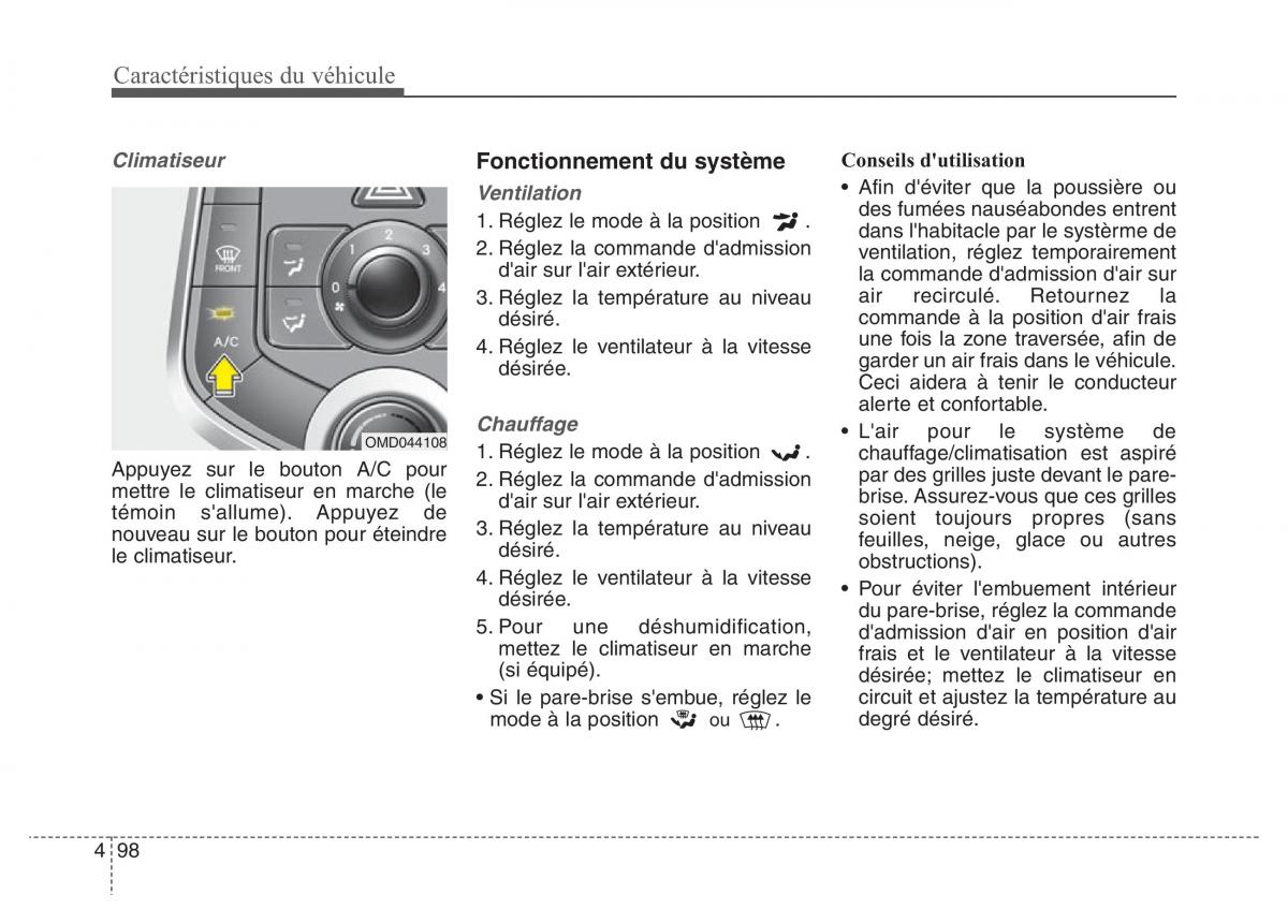 Hyundai Elantra V 5 i35 Avante MD manuel du proprietaire / page 188