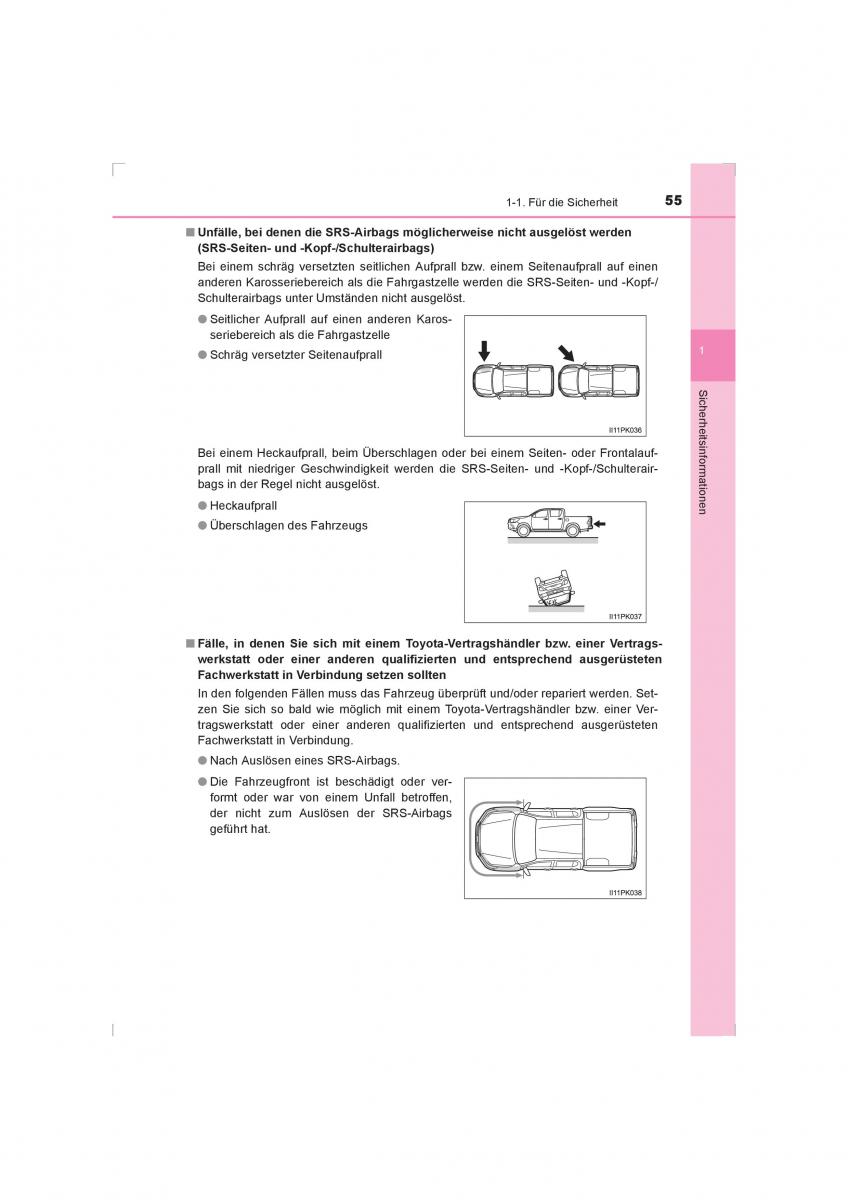 Toyota Hilux VIII 8 AN120 AN130 Handbuch / page 55