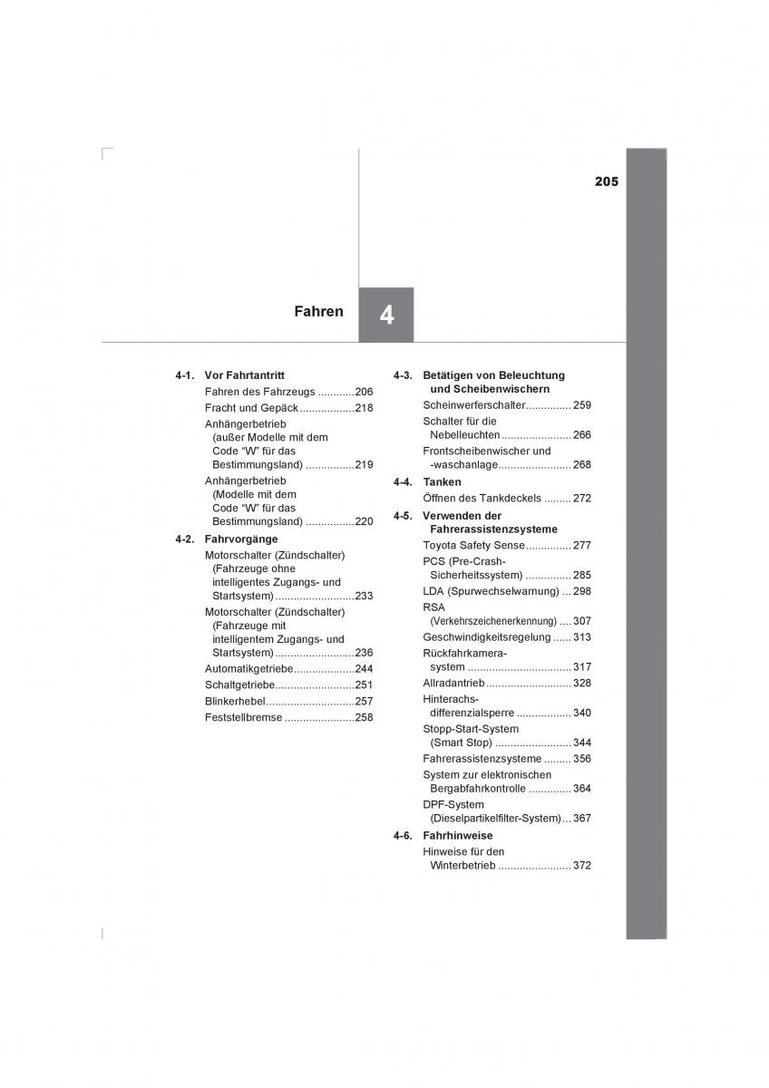 Toyota Hilux VIII 8 AN120 AN130 Handbuch / page 205