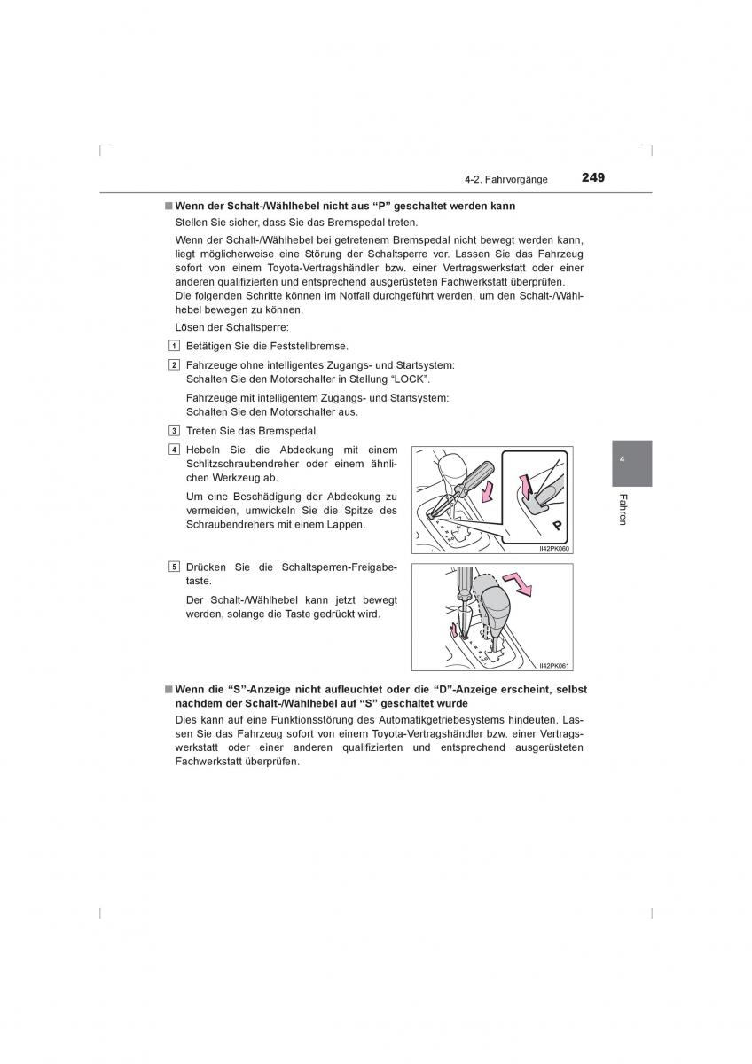 Toyota Hilux VIII 8 AN120 AN130 Handbuch / page 249