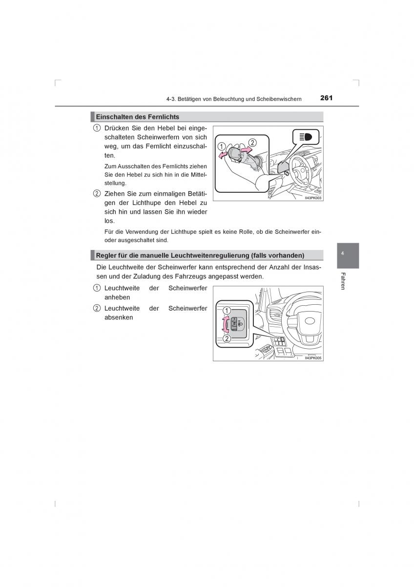 Toyota Hilux VIII 8 AN120 AN130 Handbuch / page 261