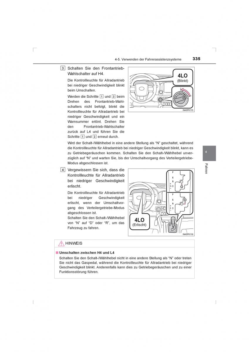 Toyota Hilux VIII 8 AN120 AN130 Handbuch / page 335