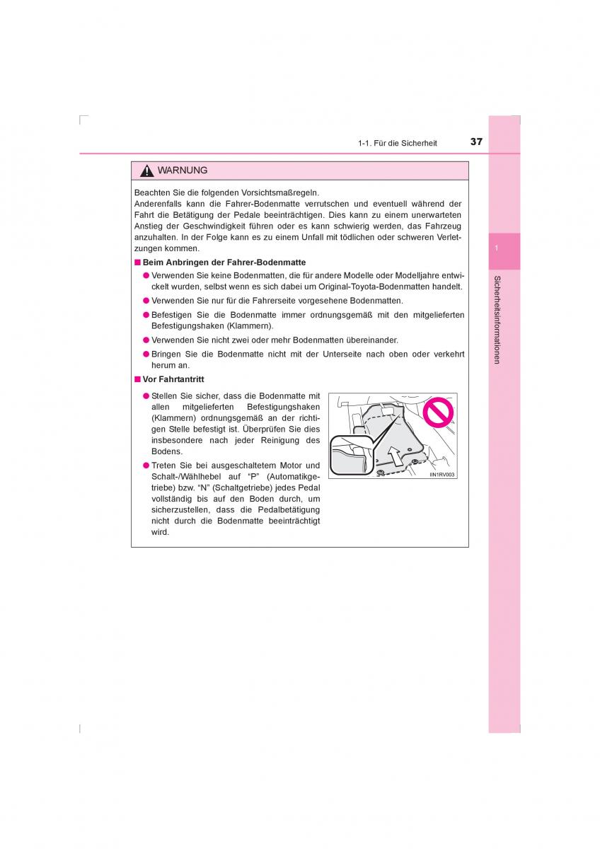 Toyota Hilux VIII 8 AN120 AN130 Handbuch / page 37