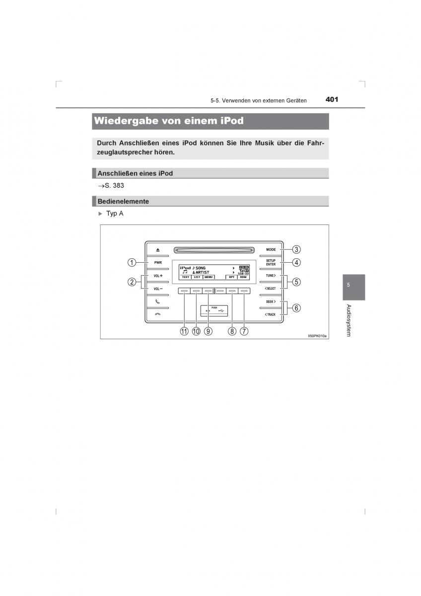 Toyota Hilux VIII 8 AN120 AN130 Handbuch / page 401