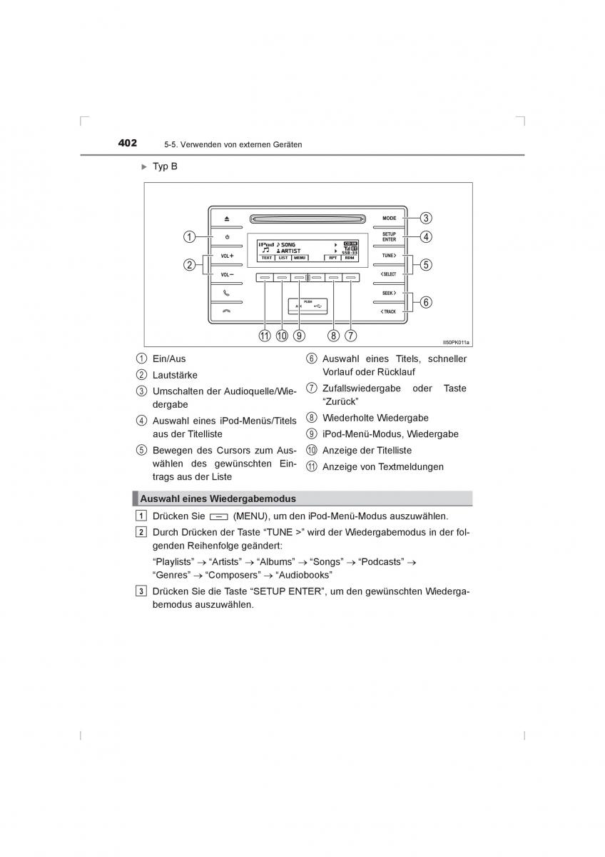 Toyota Hilux VIII 8 AN120 AN130 Handbuch / page 402