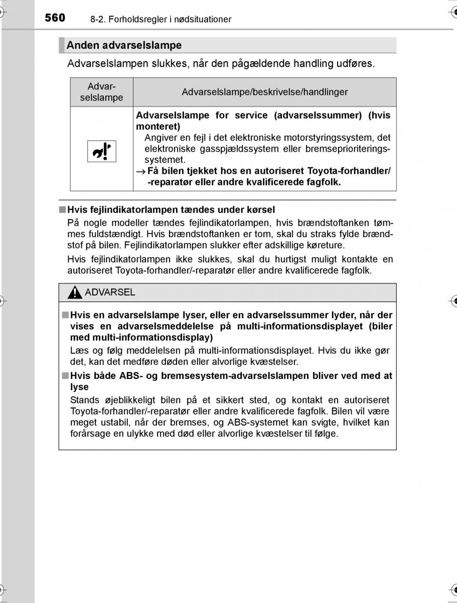 Toyota Hilux VIII 8 AN120 AN130 Bilens instruktionsbog / page 560