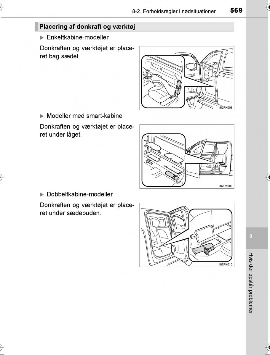 Toyota Hilux VIII 8 AN120 AN130 Bilens instruktionsbog / page 569