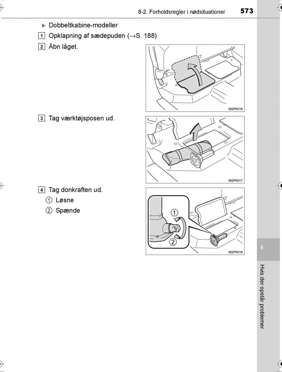 Toyota Hilux VIII 8 AN120 AN130 Bilens instruktionsbog / page 573