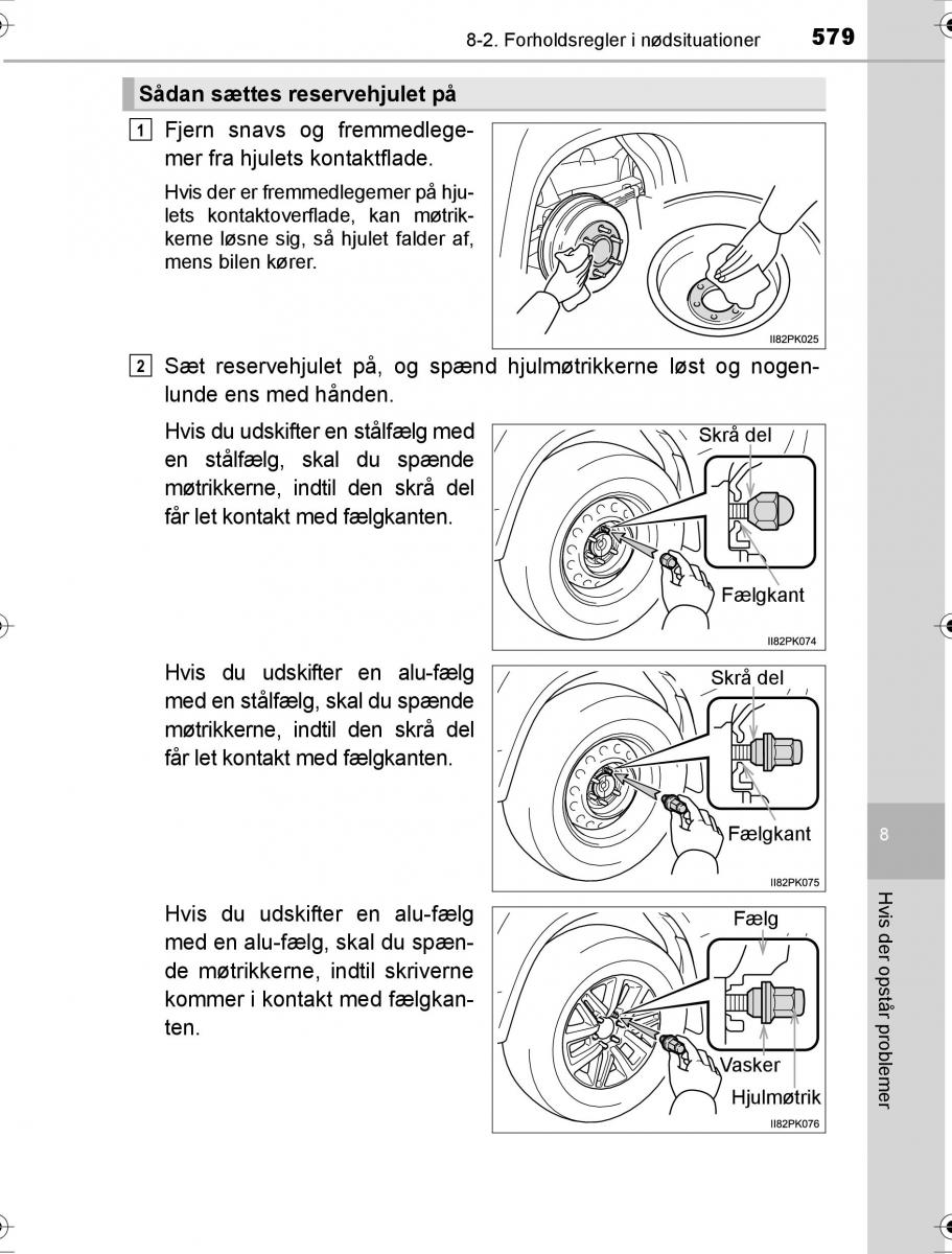 Toyota Hilux VIII 8 AN120 AN130 Bilens instruktionsbog / page 579