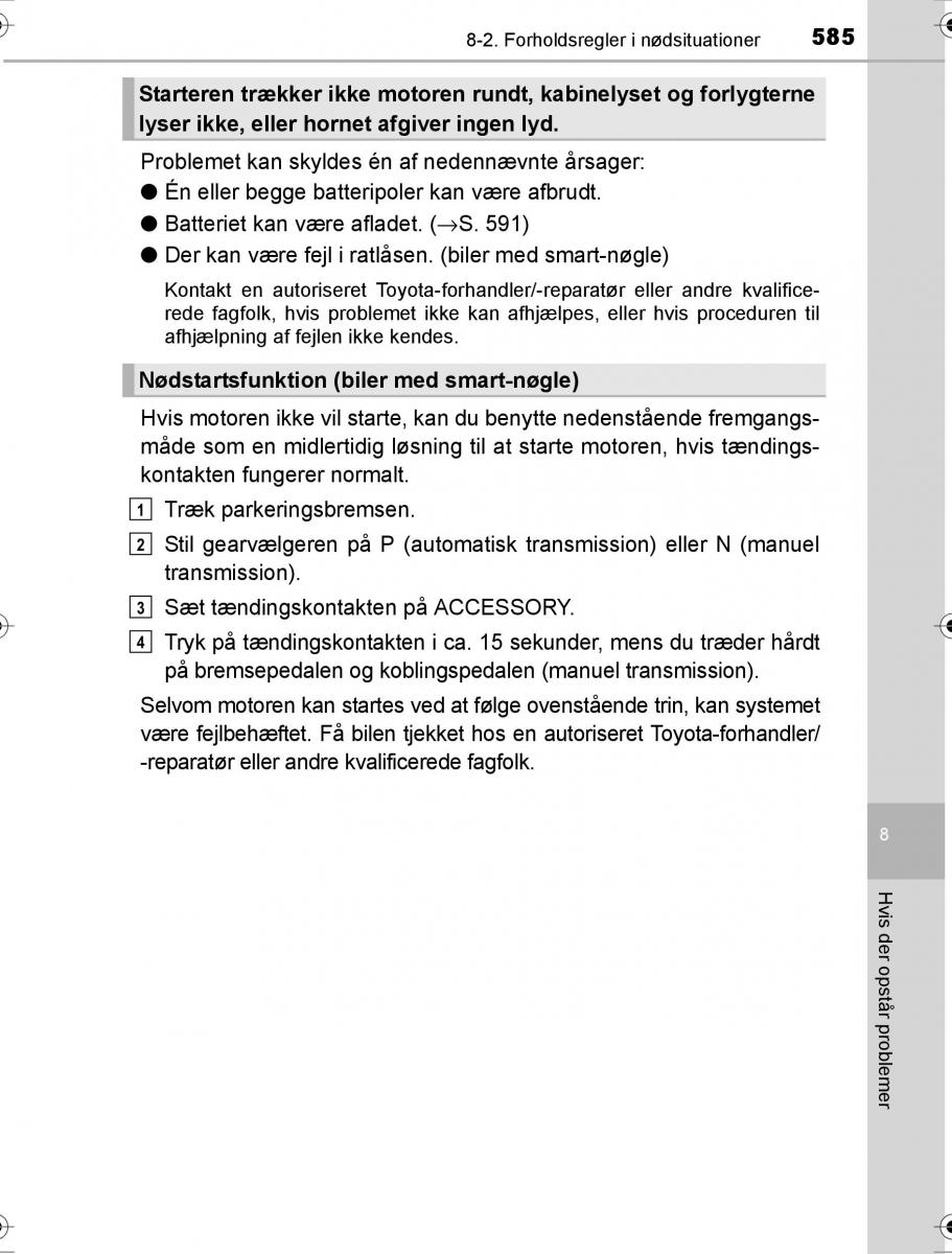 Toyota Hilux VIII 8 AN120 AN130 Bilens instruktionsbog / page 585