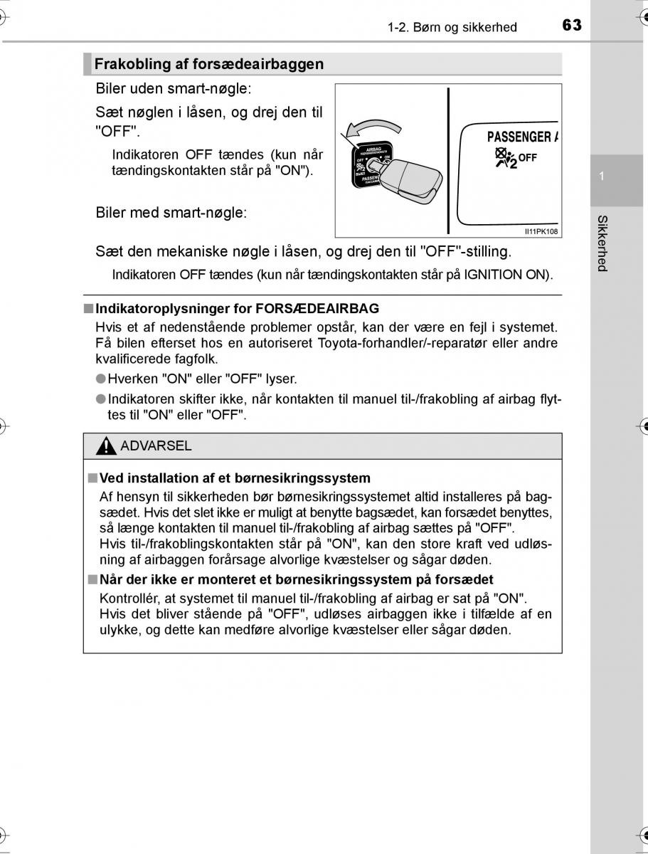 Toyota Hilux VIII 8 AN120 AN130 Bilens instruktionsbog / page 63