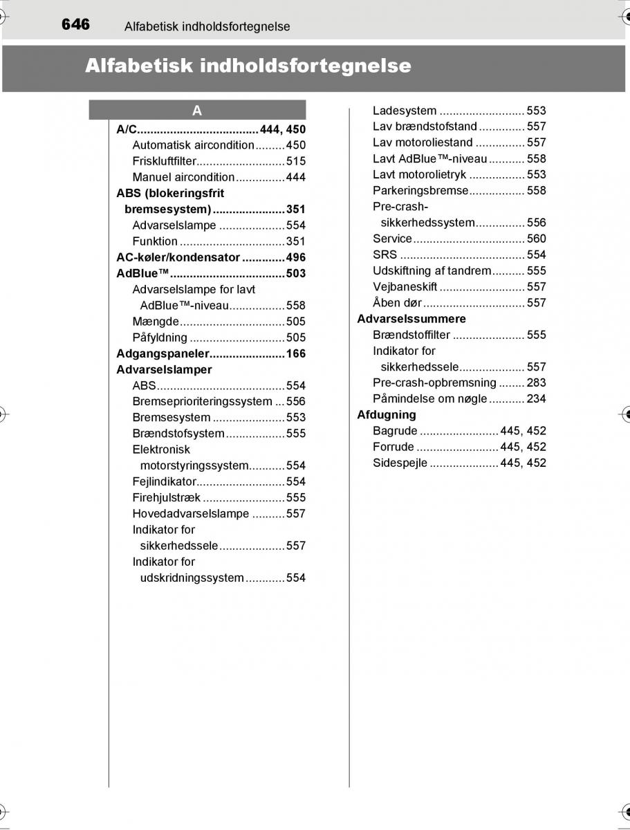 Toyota Hilux VIII 8 AN120 AN130 Bilens instruktionsbog / page 646