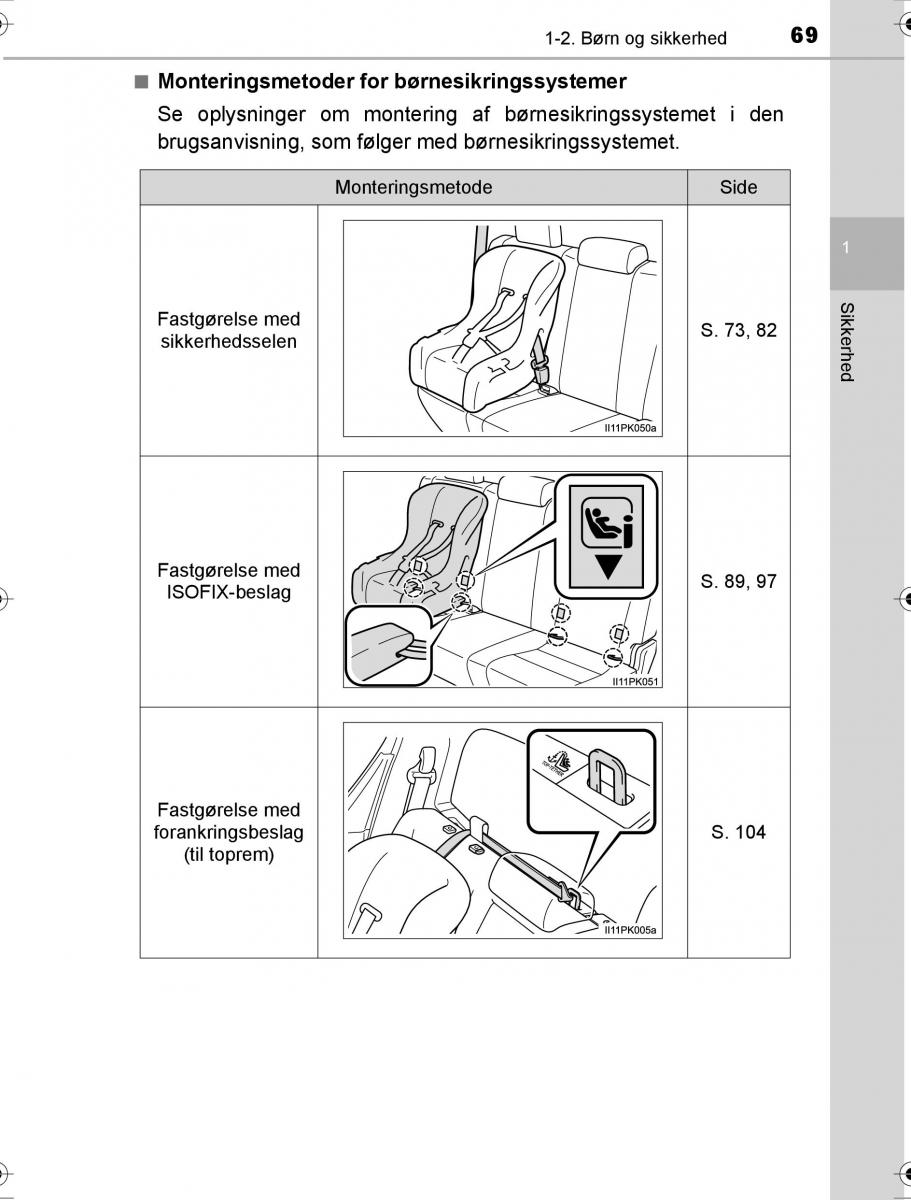 Toyota Hilux VIII 8 AN120 AN130 Bilens instruktionsbog / page 69