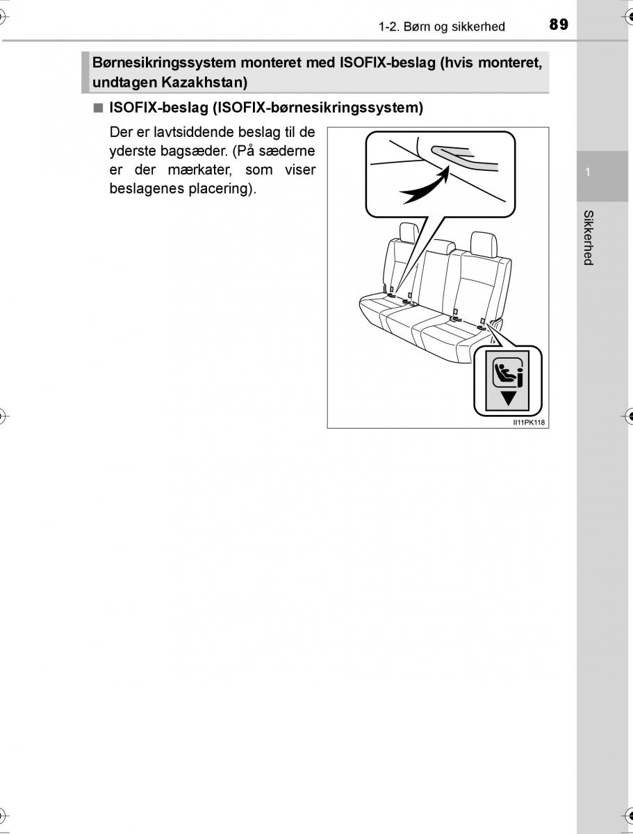 Toyota Hilux VIII 8 AN120 AN130 Bilens instruktionsbog / page 89