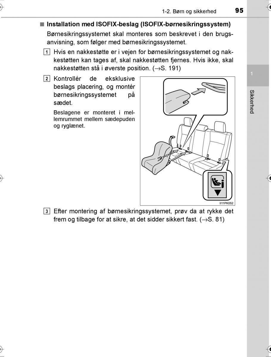 Toyota Hilux VIII 8 AN120 AN130 Bilens instruktionsbog / page 95