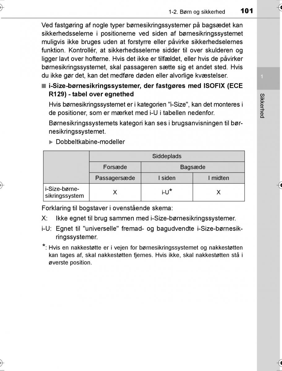 Toyota Hilux VIII 8 AN120 AN130 Bilens instruktionsbog / page 101