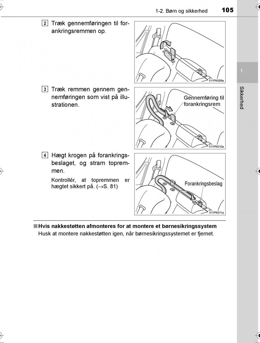 Toyota Hilux VIII 8 AN120 AN130 Bilens instruktionsbog / page 105