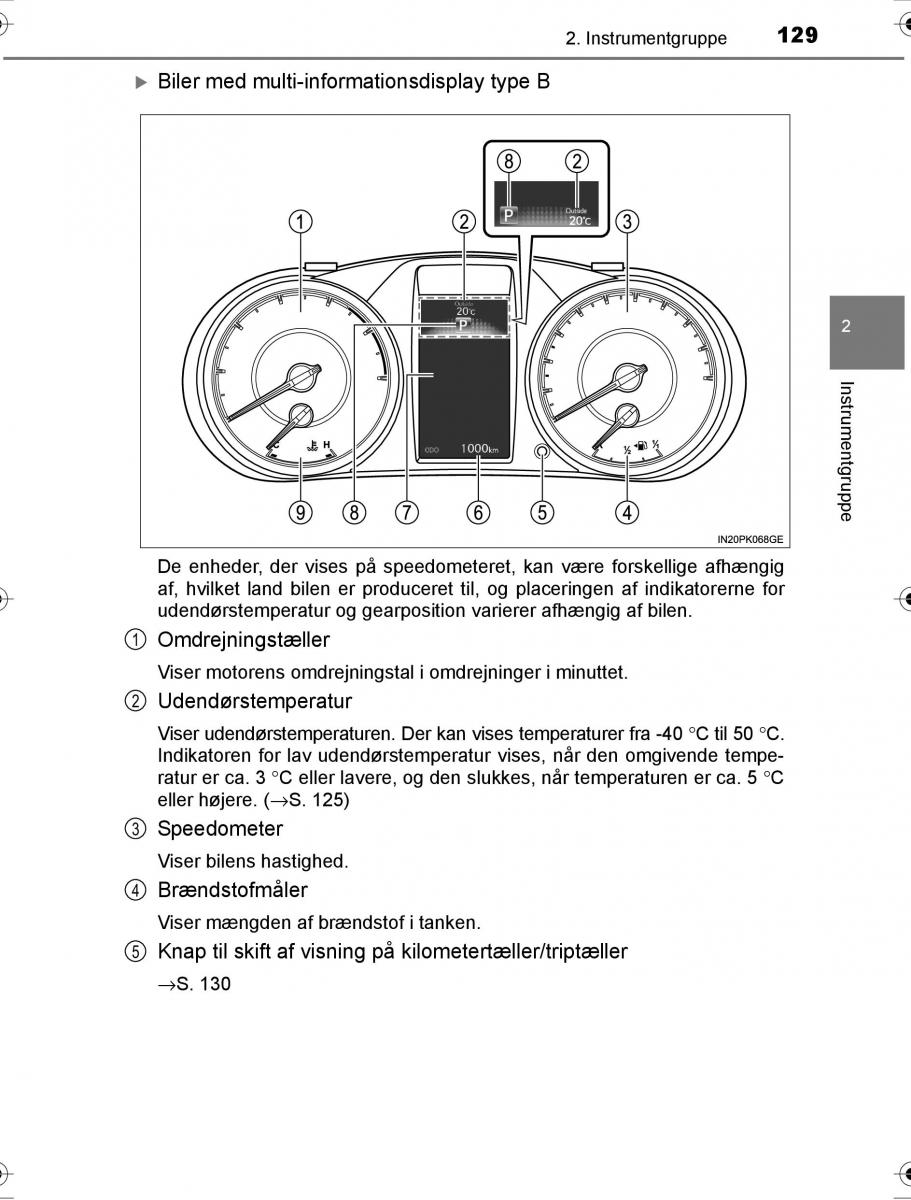 Toyota Hilux VIII 8 AN120 AN130 Bilens instruktionsbog / page 129