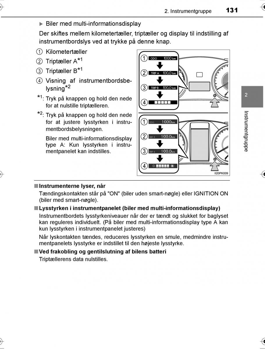 Toyota Hilux VIII 8 AN120 AN130 Bilens instruktionsbog / page 131